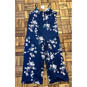 Size Large Casual Sleeveless Spaghetti Strap Boho Wide Leg Jumpsuits Romper NEW